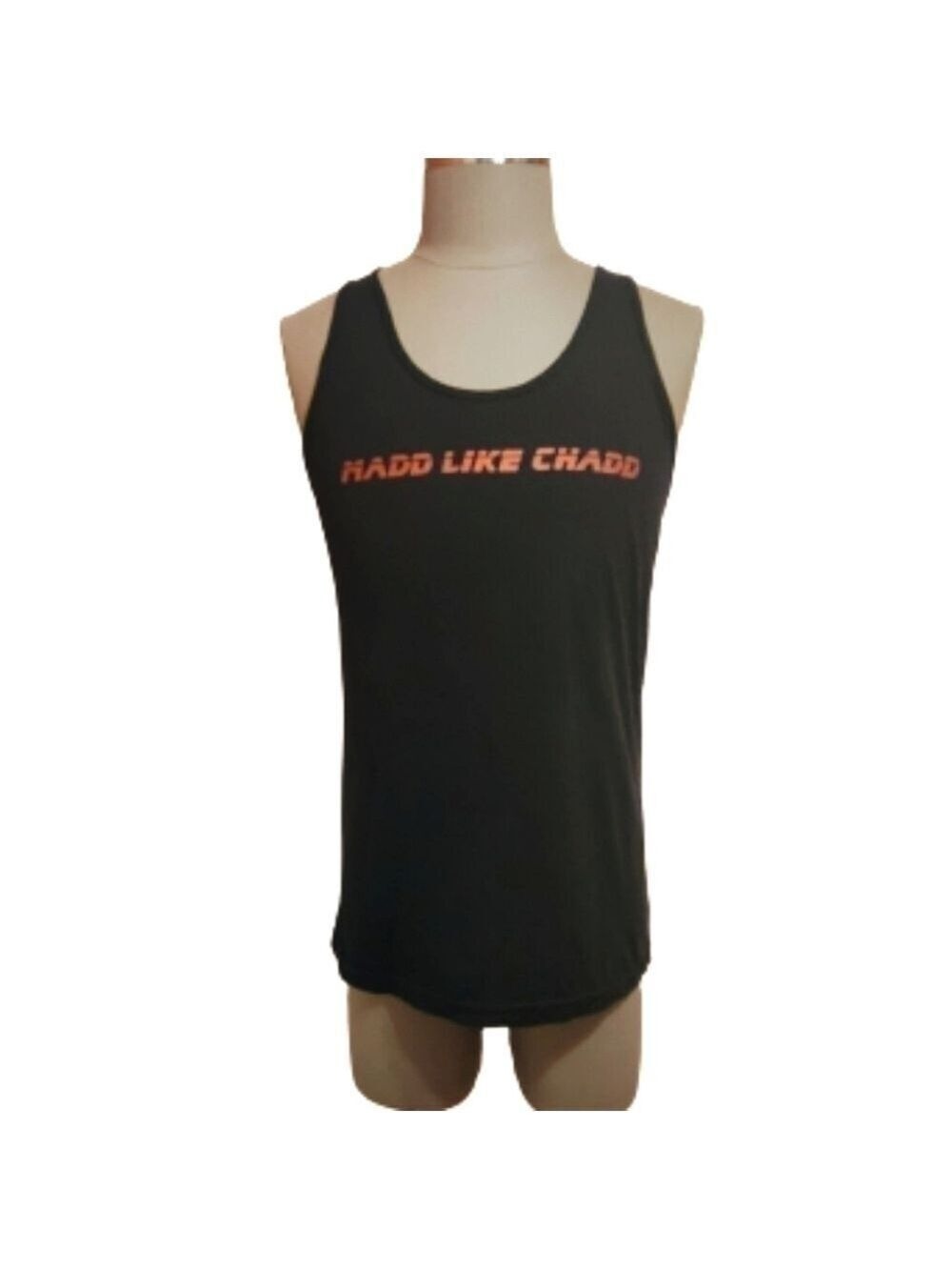 American Apparel Graphic Knit Tank Top Black Red Large